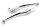 Hand Lever Set Honda Wide Blade Chrome with Skull Shadow, CB750 etc.
