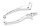 Hand Lever Set Honda Wide Blade Chrome with Skull Shadow, CB750 etc.