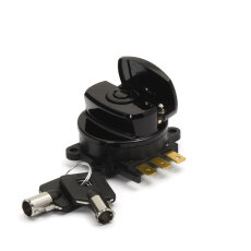 Fat Bob Ignition Switch Harley 93-13 with dash panel, black