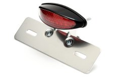 Cat Eye LED taillight black / red with licence plate...