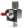 Mini Benzinhahn Red Handle 1/4" NPT gerade 6mm Schlauchanschluss