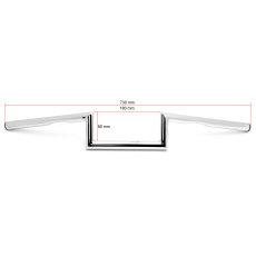 Bars "Flat Zed", 1" inch, chorme with dimples