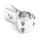 Crash bar clamp 1" (25,4 mm) chrome handlebar clamp