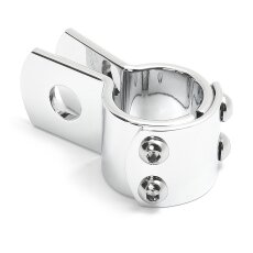 Crash bar clamp 1 1/8 Inch (28,6 mm) chrome frame clamp
