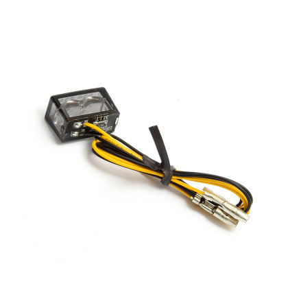 Micro-Blinker LED Rectangle Smoke 20 x 10 mm, ECE