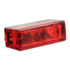 Micro Taillight LED Rectangle Red 27 x 10 mm, ECE