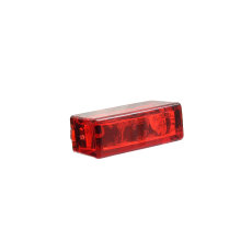Micro Taillight LED Rectangle Red 27 x 10 mm, ECE