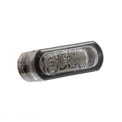 Micro-Blinker LED Rounded Smoke 21,5 x 8 mm, ECE