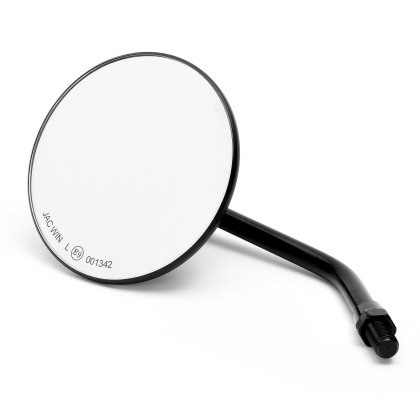 Custom Mirror round 4/10cm black with E-mark, for Japanese Motorcycles