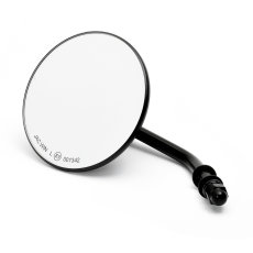 Custom Mirror round 4"/10cm black with E-mark, for...