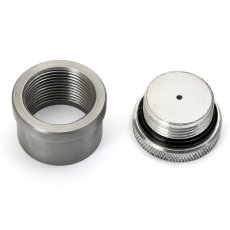 Aluminium Gas Cap polish with knurl and weld-in bung