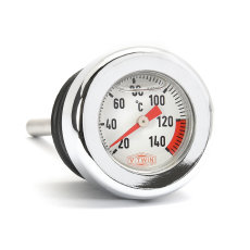 Oil Dipstick chrome with Temperature Gauge white face for...