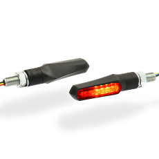 LED-Blinker mit Rück-Bremslicht-Kombination Schwarz, ECE