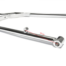 Bobbed Style Sissy Bar für Rigid Frame chrom