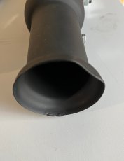 Muffler black trumpet, frisco bay garage style, -imperfect