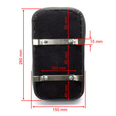 Sissy Bar Pad 2-ButtonType, black
