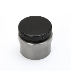 Aluminium Gas Cap black with knurl and weld-in bung