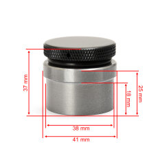 Aluminium Tankdeckel schwarz von Dock66 zum Einschweissen