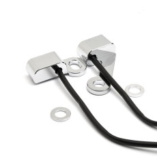 Mini LED Blinker Set Lenkerarmatur für Harley Softail ab 15, E-Glide FLH 09-16, chrom, ECE