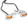 Mini LED Blinker Set Lenkerarmatur für Harley Softail ab 15, E-Glide FLH 09-16, chrom, ECE