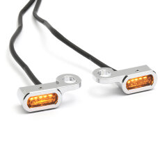 Mini LED Blinker Set Lenkerarmatur für Harley mit...