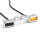 Mini LED turn signal for handlebars switch of Harley with hydraulic clutch, chrome, ECE