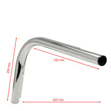 Handlebars ROCKET INC. "Mid Drag" Rabbit Ear, 1" inch,  chrome