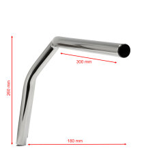 Handlebars "Pasadena Style", 1" inch, chrome