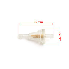In-Line Gas Filter "Mini" 1/4" (6 mm) transparent