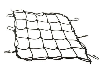 Gepäcknetz Helm-Netz 40x28cm mit Haken für Sissybars und Gepäckträger
