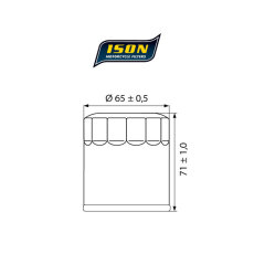 Ölfilter ISON 303 für Honda CB VF VT Shadow, Kawasaki VN W800, Yamaha Vmax