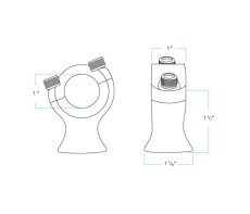 1 3/4" Biltwell Riser Slimline poliert mit Teilegutachten für 22 mm-Lenker