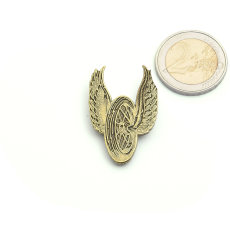 Biltwell enamel pin winged wheel brass