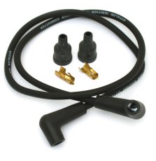 Universal spark plug wire set 7mm black for Harley point...