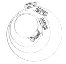 Hose clamp stainless steel 6-12mm clamping range fuel...