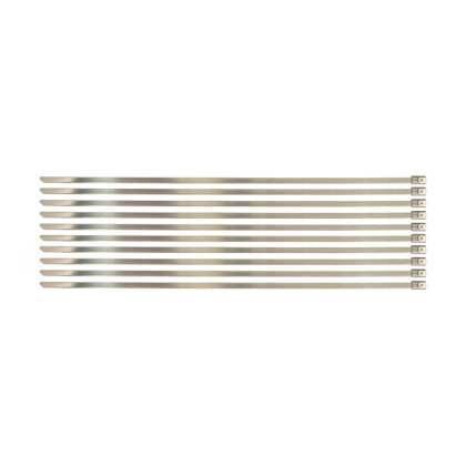 Edelstahl-Kabelbinder (10 Stück) für Auspuff-Hitzeschutzband (30cm)