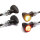 Micro Bullet LED Blinker / Rück-/ Bremslicht Set vorne & hinten schwarz, ECE (4 Stk.)