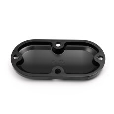 Inspektionscover Stepped  für Harley Big Twin, schwarz