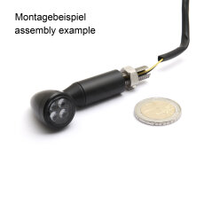Blinkerverlängerung 25mm für Blinker mit M8 Gewinde, schwarz, Paar