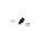 Turn signal extension 10 mm for turn signals with M6 thread, black, 2pc