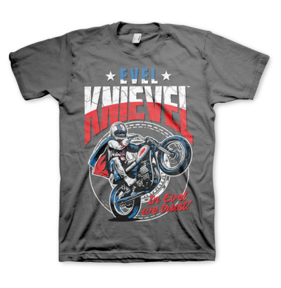 Evel Knievel Wheelie T-shirt dark gray (nur XXL)