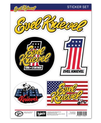 Evel Knievel Sticker Set