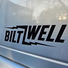 Biltwell Bolt Sticker schwarz 6" (15 cm)