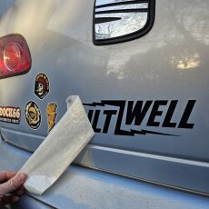 Biltwell Bolt Sticker schwarz 6" (15 cm)