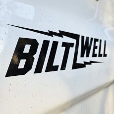 Biltwell Script Sticker schwarz 6" (15 cm)