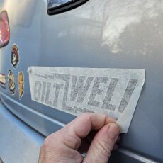 Biltwell Bolt Sticker reflective white 12" (30,5 cm)