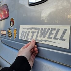 Biltwell Bolt Sticker weiss reflektierend 6" (15 cm)