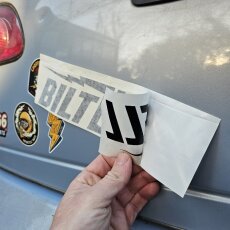 Biltwell Bolt Sticker weiss reflektierend 6" (15 cm)