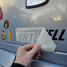 Biltwell Bolt Sticker weiss reflektierend 6" (15 cm)