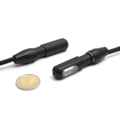 Mini Stake LED Turnsignal / Taillight Combination set black, ECE (4 pcs)